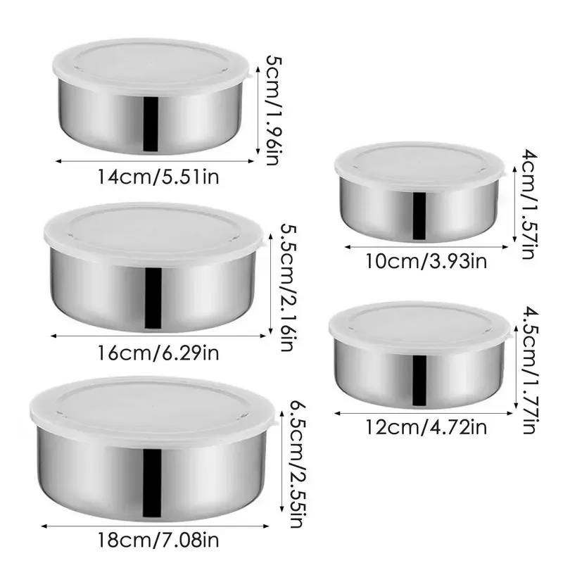 Stainless Steel Bowls (5 pcs) – Kitchenware Set