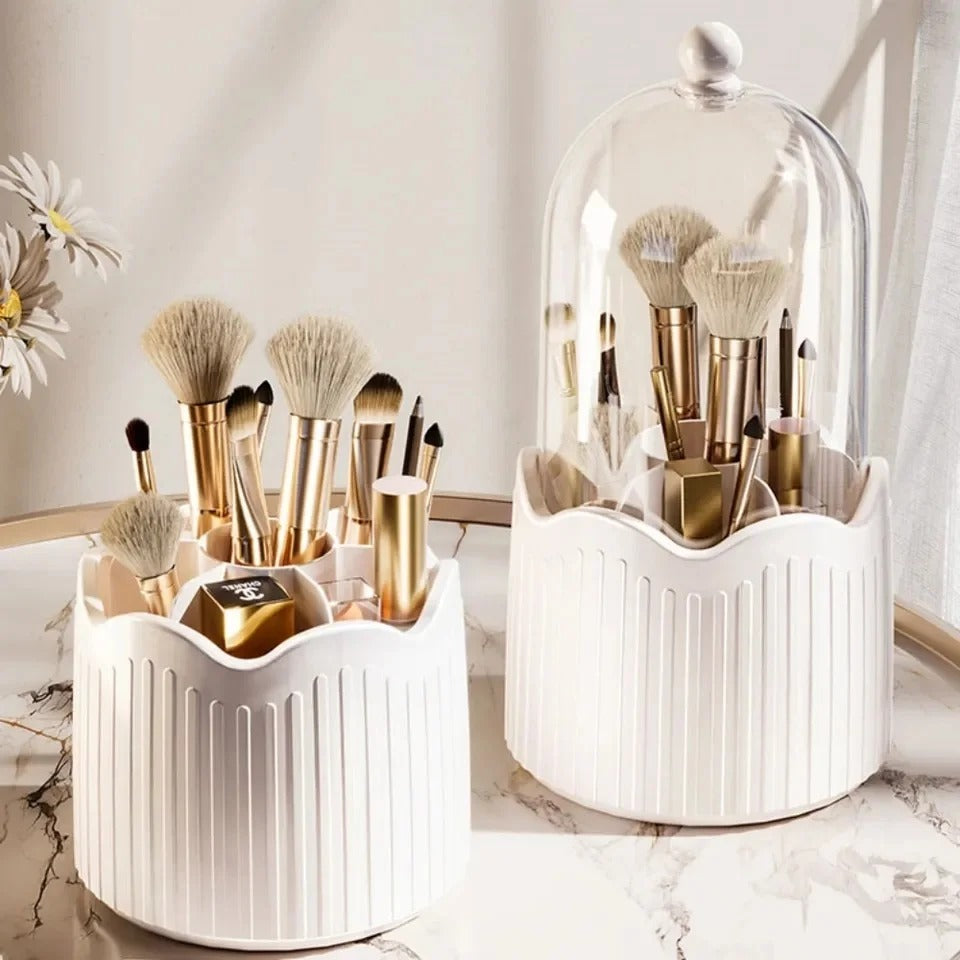 Makeup Brush Holder – New 360° Rotating Organizer