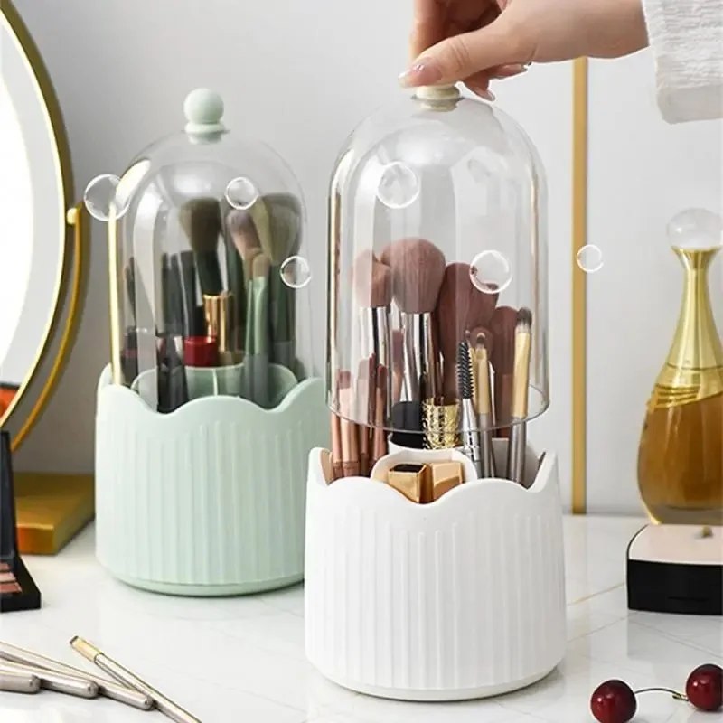 Makeup Brush Holder – New 360° Rotating Organizer