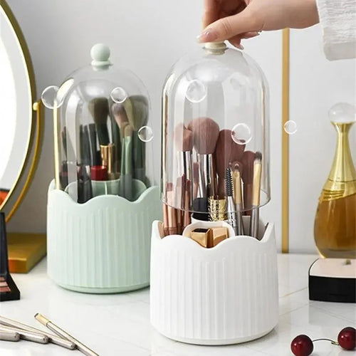 Makeup Brush Holder – New 360° Rotating Organizer