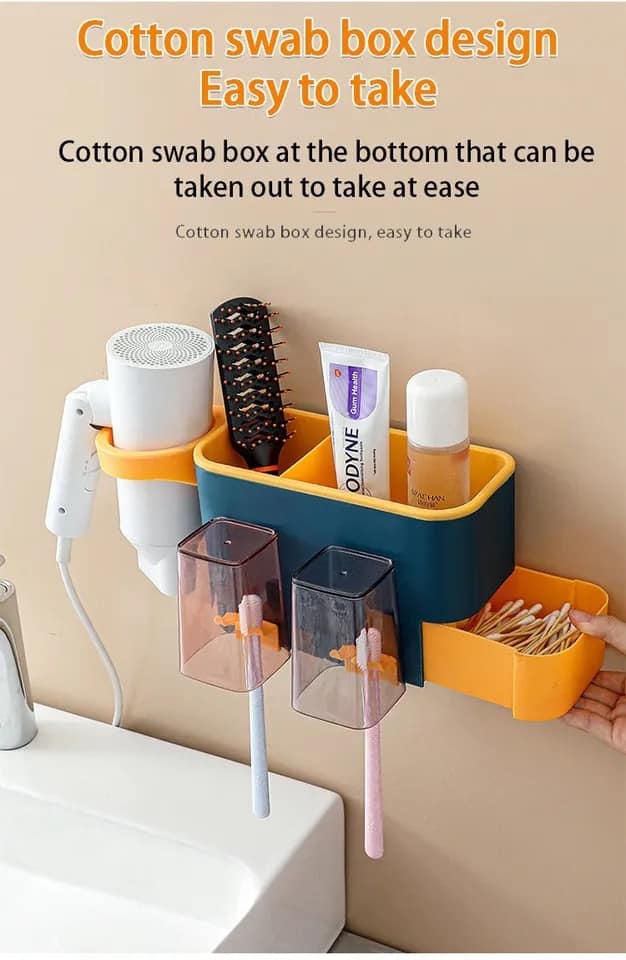Bathroom Rack – Wall Mounted Multifunction Shelf