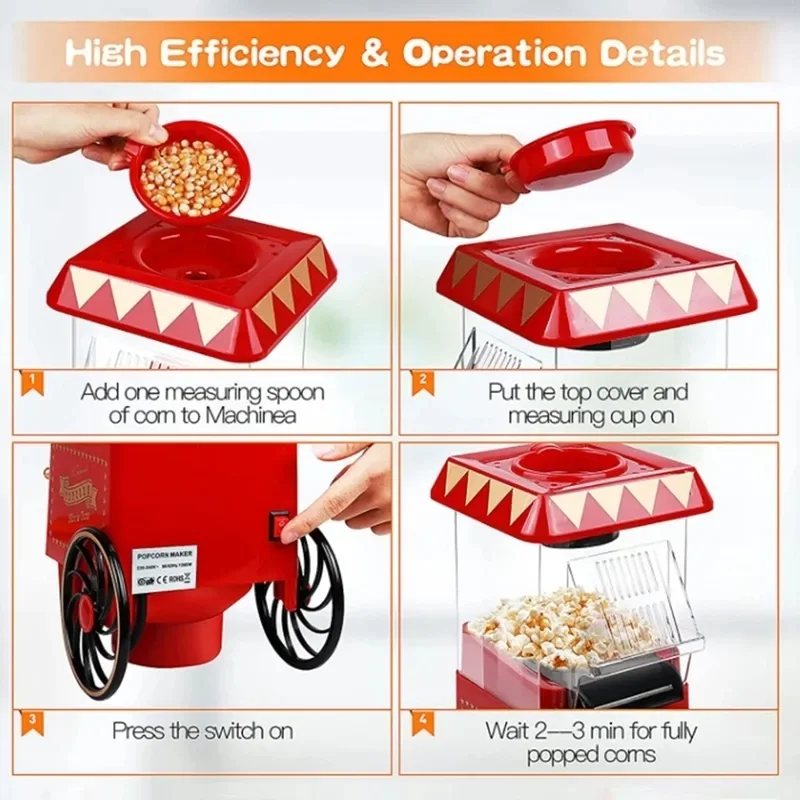Popcorn Maker – Electric Hot Air Machine