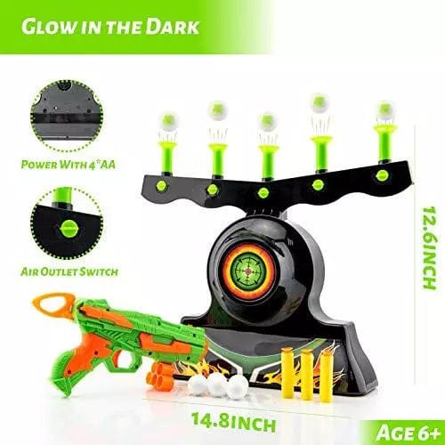 Air Hover Shot Gun Game – Floating Ball Targets, Adjustable Airflow, Hand-Eye Coordination & Indoor Family Shooting Practice Game for Kids & Adults