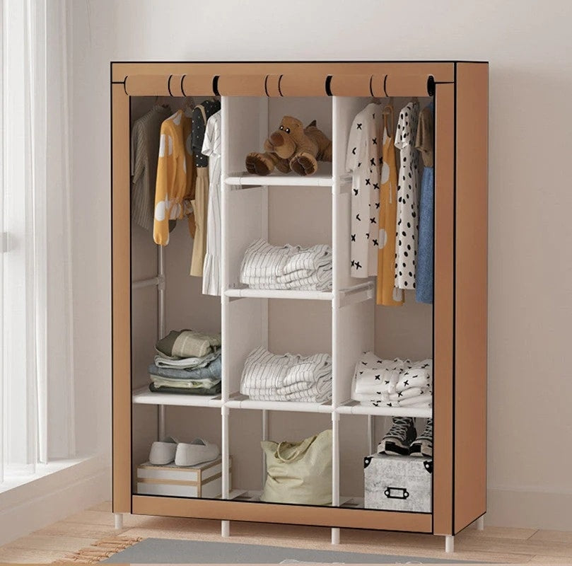 Portable Wardrobe Organizer – Foldable Cloth Cabinet