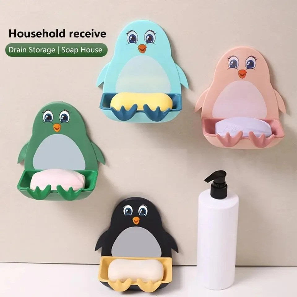 Soap Dish – Wall Mounted Penguin Design Holder