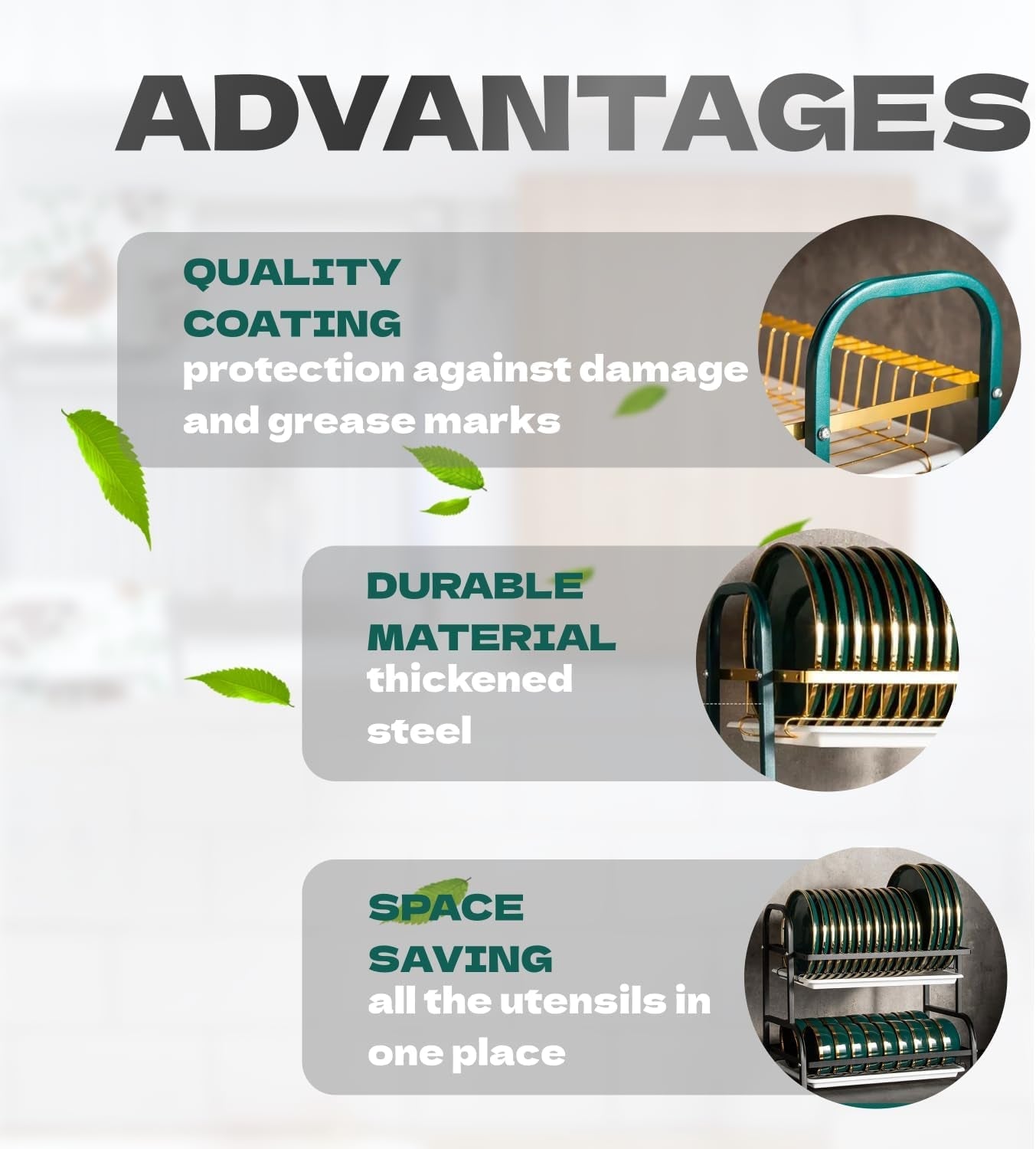 Stainless Steel 2-Tier Dish Drying Rack – Space-Saving Kitchen Organizer