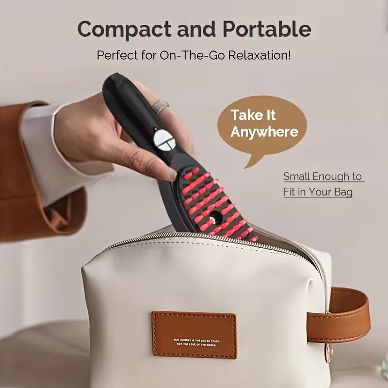 USB Electric Scalp Massage Comb & Hair Brush | Rechargeable Hair Care Tool