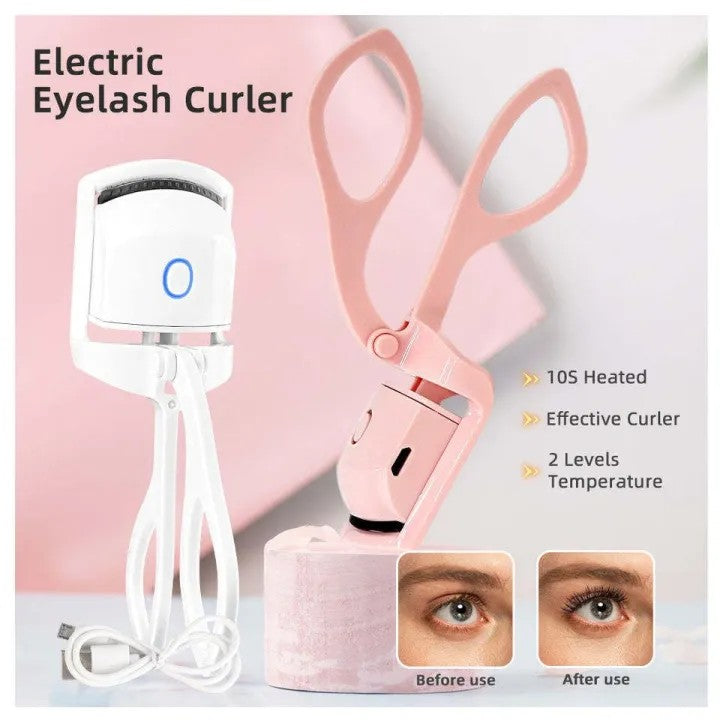 USB Rechargeable Heated Eyelash Curler – Portable Lash Lifter