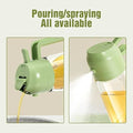 2-in-1 Glass Oil Dispenser & Sprayer – Kitchen Cooking Bottle