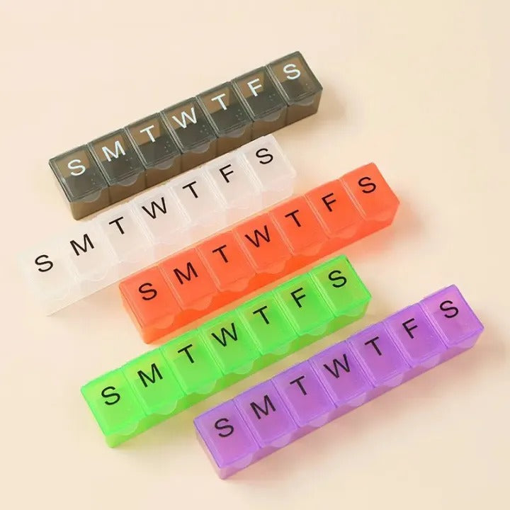 Weekly Travel Organizer Box – Compact 7-Day Essentials Case