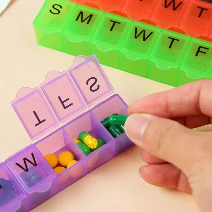 Weekly Travel Organizer Box – Compact 7-Day Essentials Case