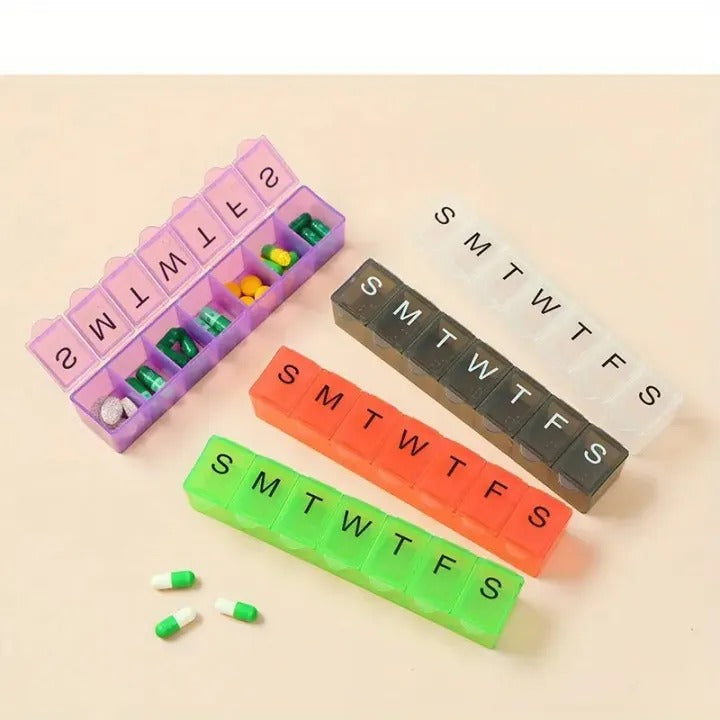 Weekly Travel Organizer Box – Compact 7-Day Essentials Case