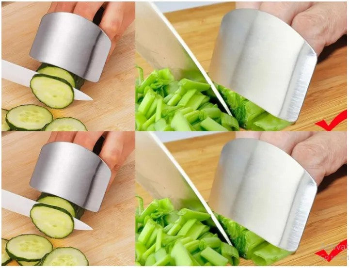 Stainless Steel Finger Guard – Safe Kitchen Vegetable Cutting Tool