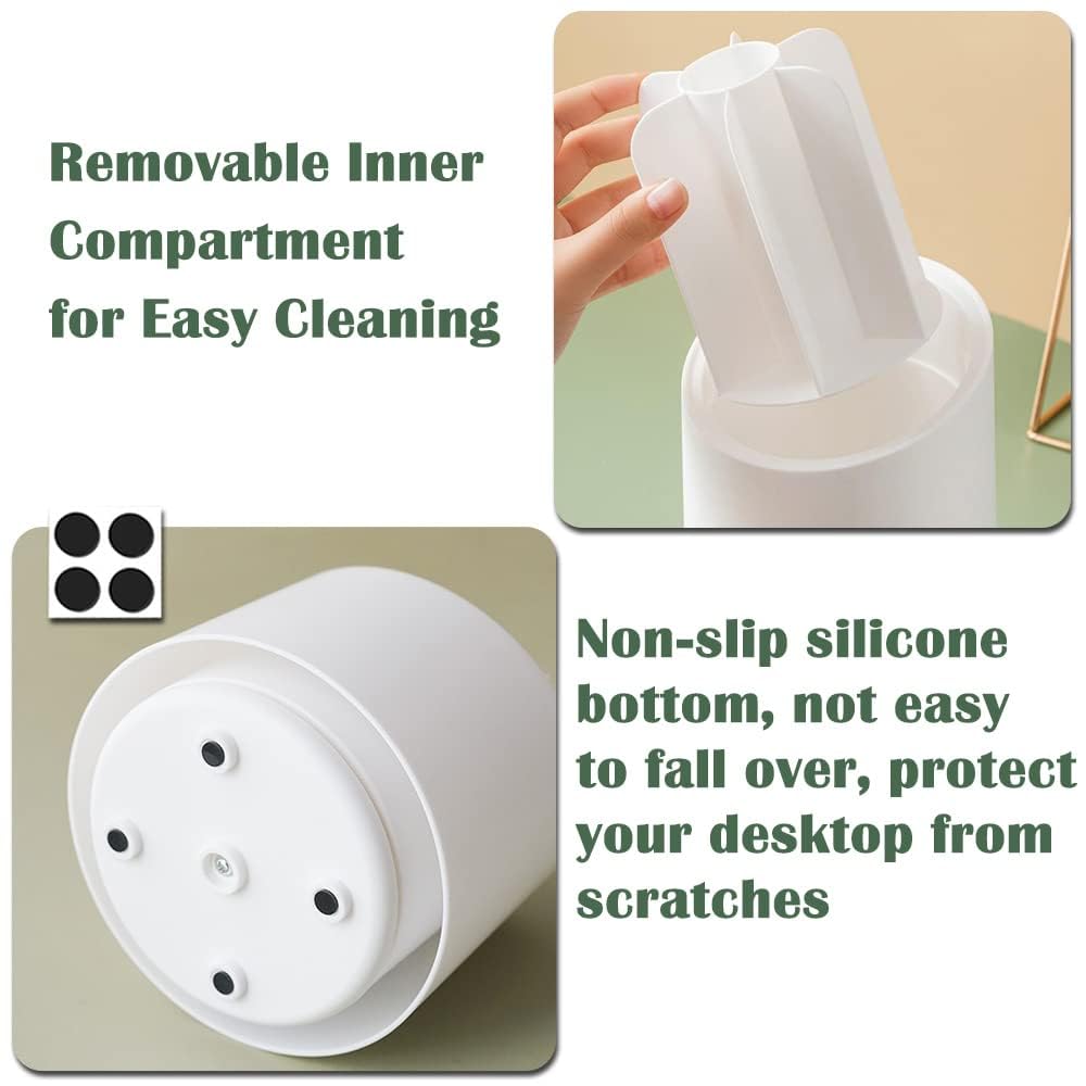 360° Rotating Makeup Brush Holder – Cosmetic Organizer Storage Box