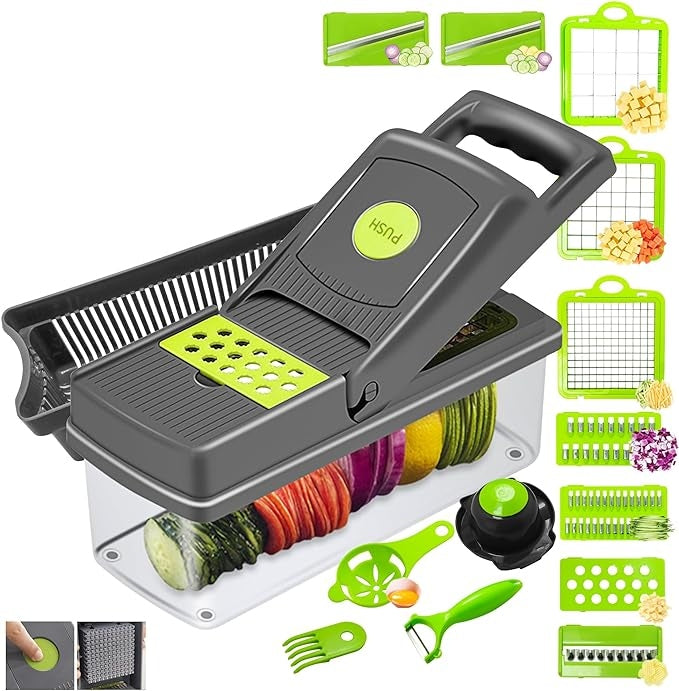 16-in-1 Vegetable Chopper – Multifunctional Slicer & Grater