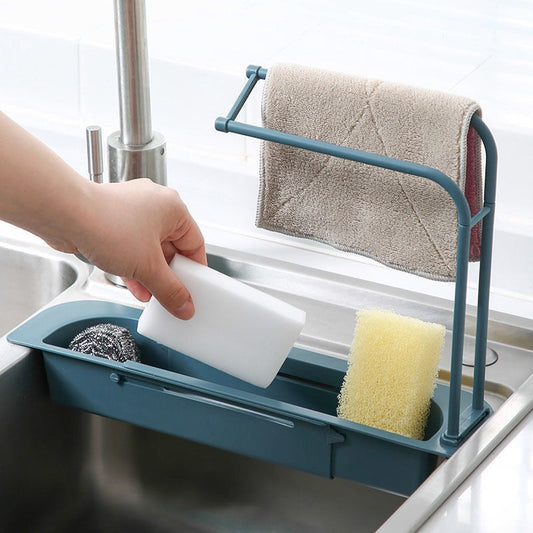 Kitchen Sink Sponge Holder – Brush & Cleaning Tool Organizer