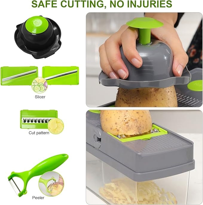 16-in-1 Vegetable Chopper – Multifunctional Slicer & Grater