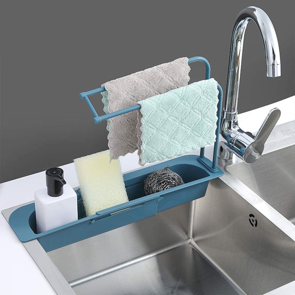 Kitchen Sink Sponge Holder – Brush & Cleaning Tool Organizer