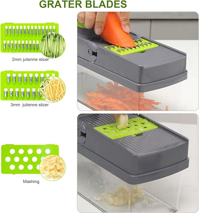16-in-1 Vegetable Chopper – Multifunctional Slicer & Grater