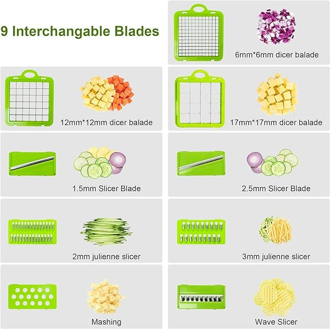 16-in-1 Vegetable Chopper – Multifunctional Slicer & Grater