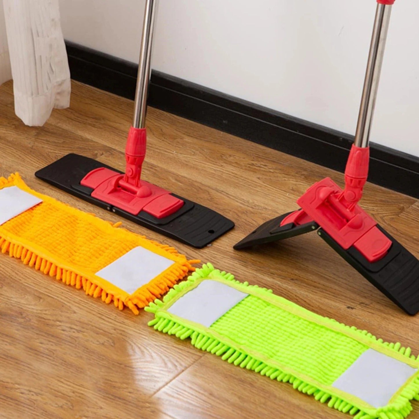 Microfiber Flat Mop Heads – Reusable Streak-Free Cleaning Pads