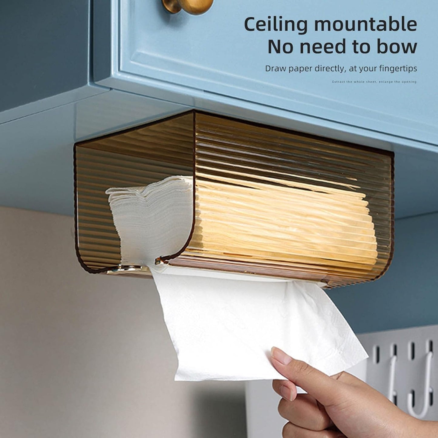 Wall Mounted Clear Acrylic Tissue Box – Bathroom, Kitchen & Office Holder