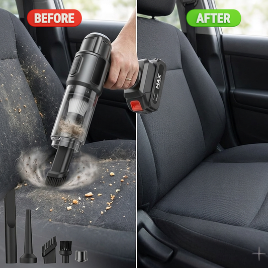 Cordless Portable 4-in-1 Handheld Vacuum & Air Duster | Car & Home Cleaning Tool
