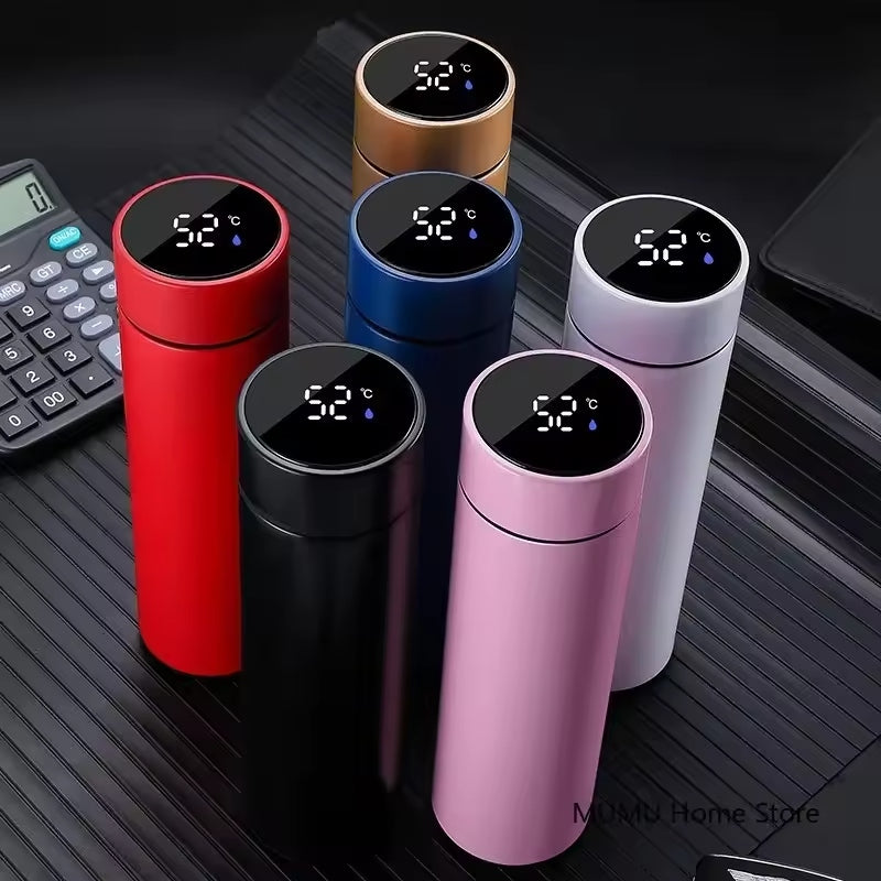 Smart Water Bottle with LED Temperature Display – Stainless Steel Flask