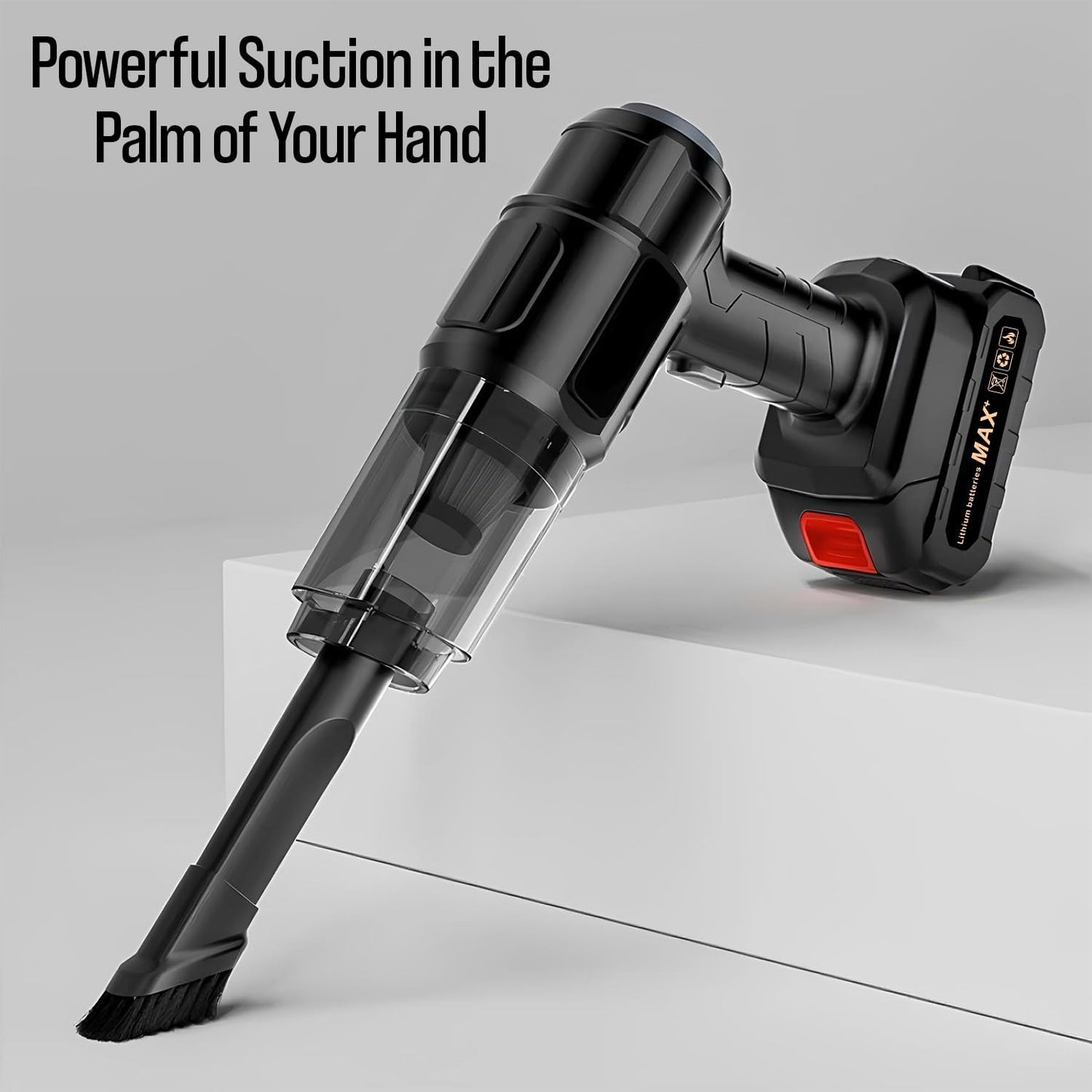 Cordless Portable 4-in-1 Handheld Vacuum & Air Duster | Car & Home Cleaning Tool