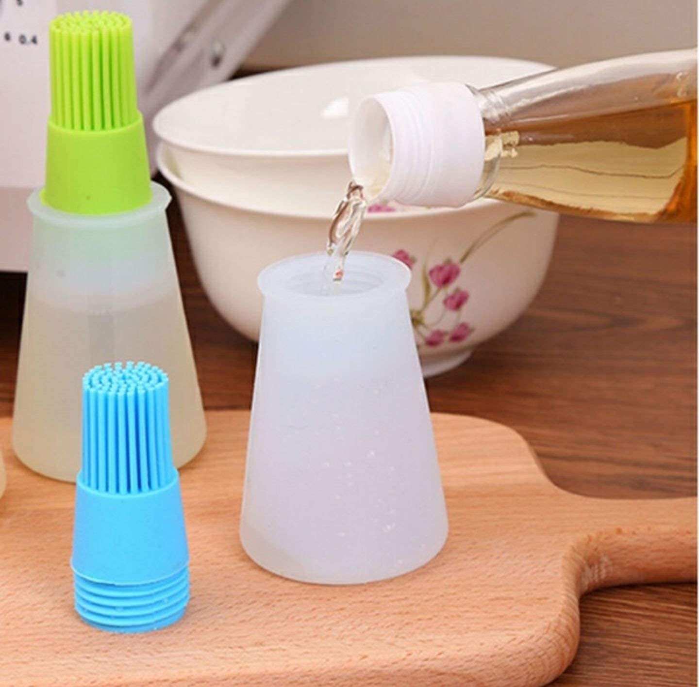 Silicone Oil Bottle with Brush – Leakproof Kitchen Tool