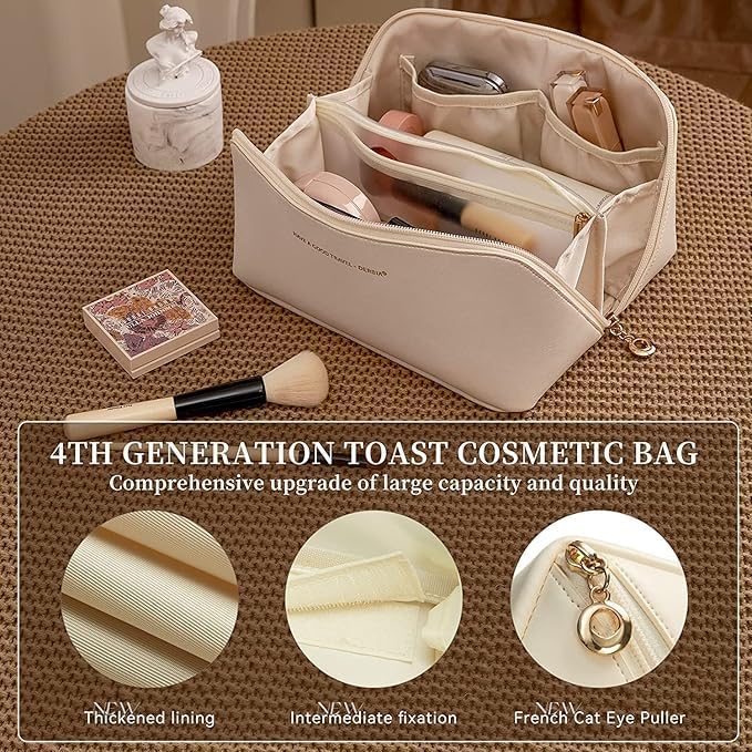 Large Capacity Waterproof Cosmetic & Toiletry Bag | Travel Makeup Organizer
