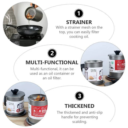 Oil Filter Pot – Stainless Steel Storage Container