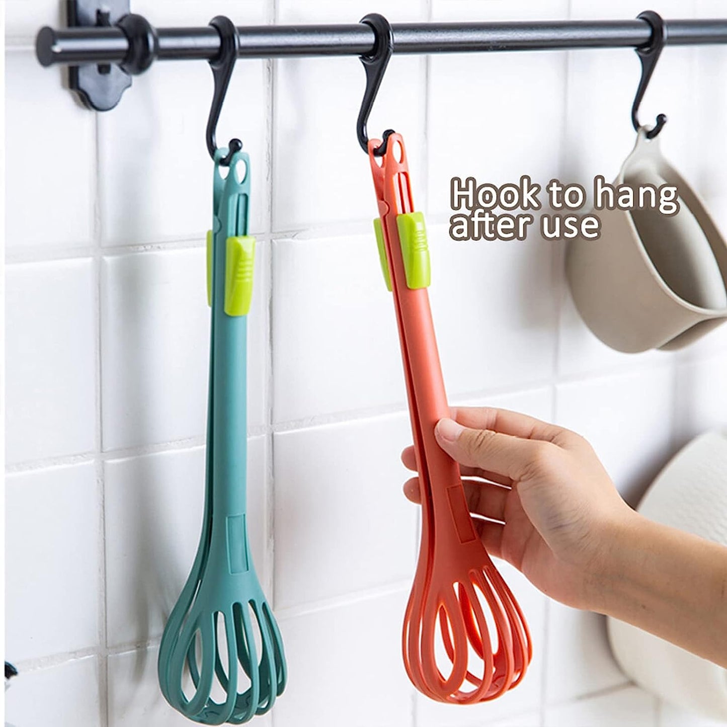 2-in-1 Egg Beater & Food Clip – Multi-Purpose Kitchen Tool