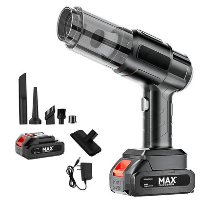 Cordless Portable 4-in-1 Handheld Vacuum & Air Duster | Car & Home Cleaning Tool