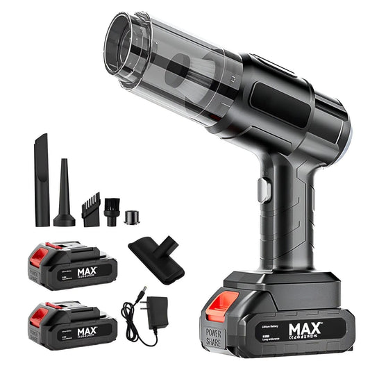 Cordless Portable 4-in-1 Handheld Vacuum & Air Duster | Car & Home Cleaning Tool