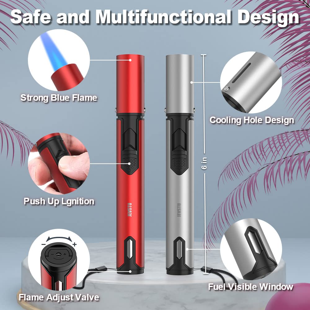 Jet Flame Torch Lighter | Powerful Blue Flame Refillable Gas Lighter