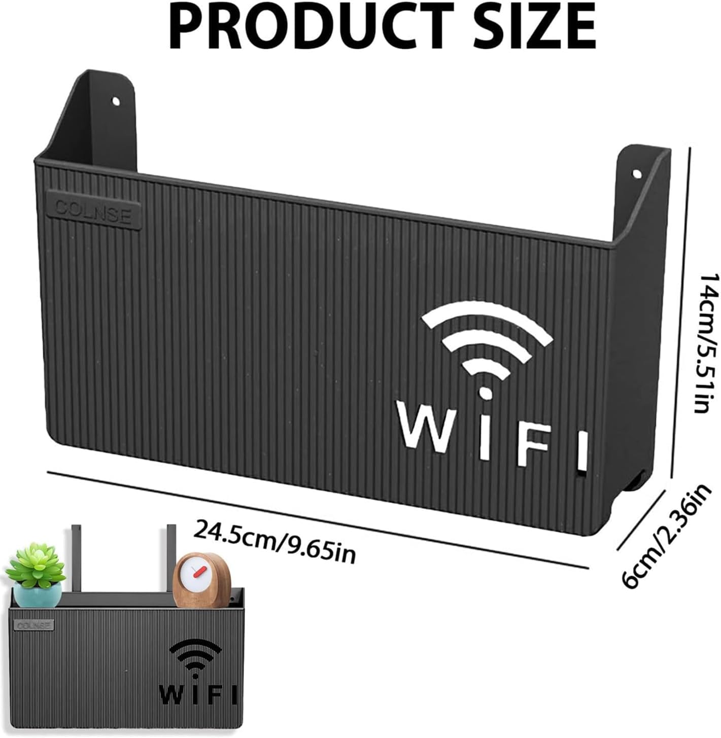 Wall Mounted WiFi Router Storage Box – Cable Organizer Cover