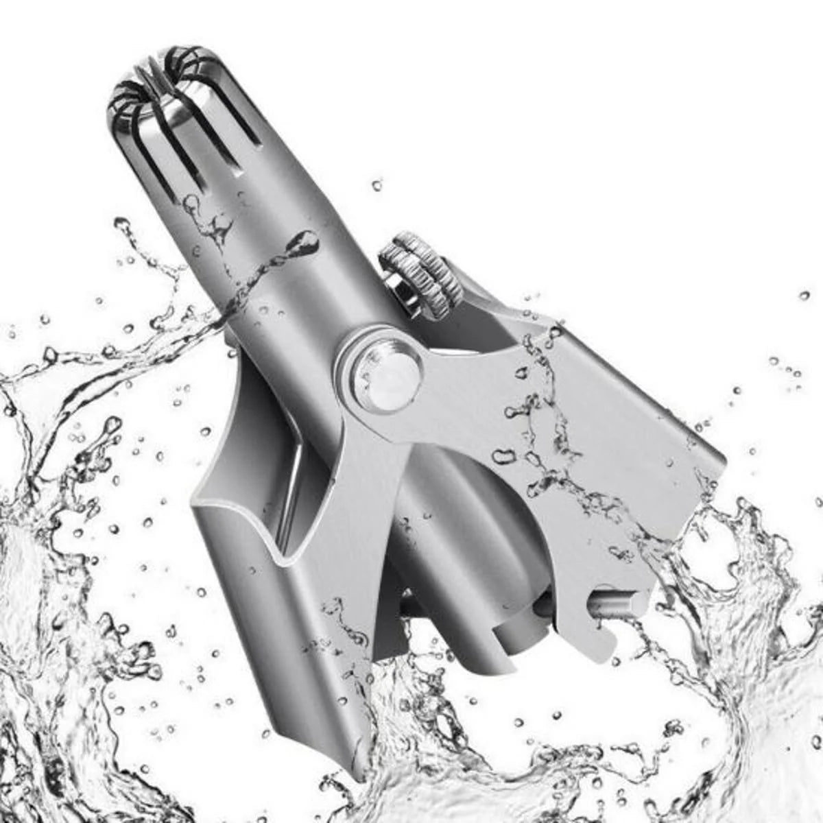 Nose Hair Trimmer – Manual Stainless Steel Rotary Cutter for Men & Women