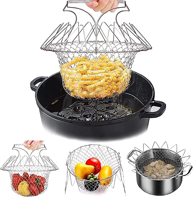 Stainless Steel Fry Basket – French Fries Magic Basket