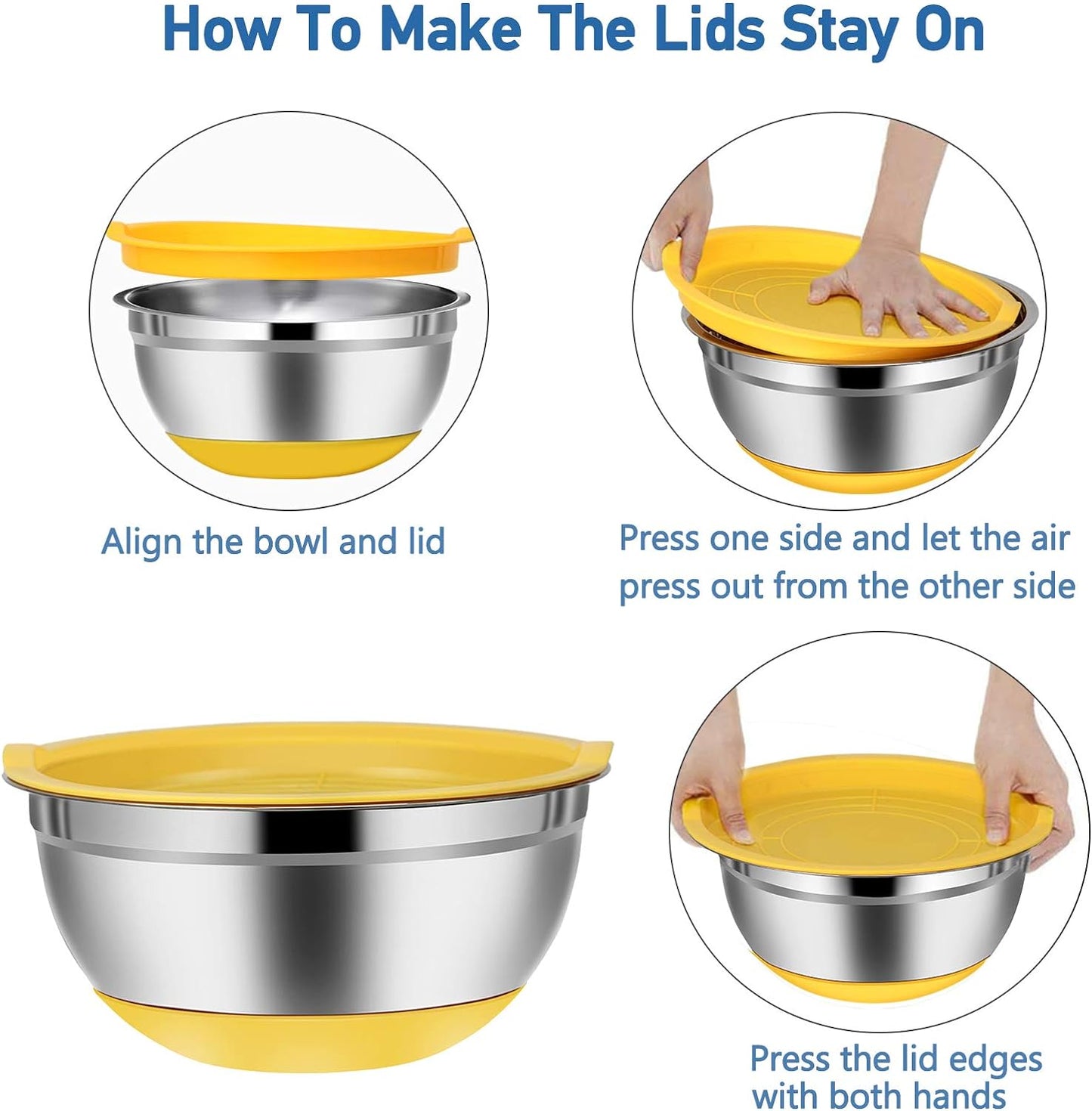 Stainless Steel Seal Pots (Set of 3) – Airtight Storage