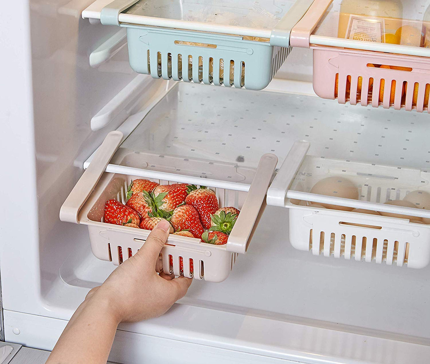 Expandable Fridge Storage Basket – Adjustable Organizer