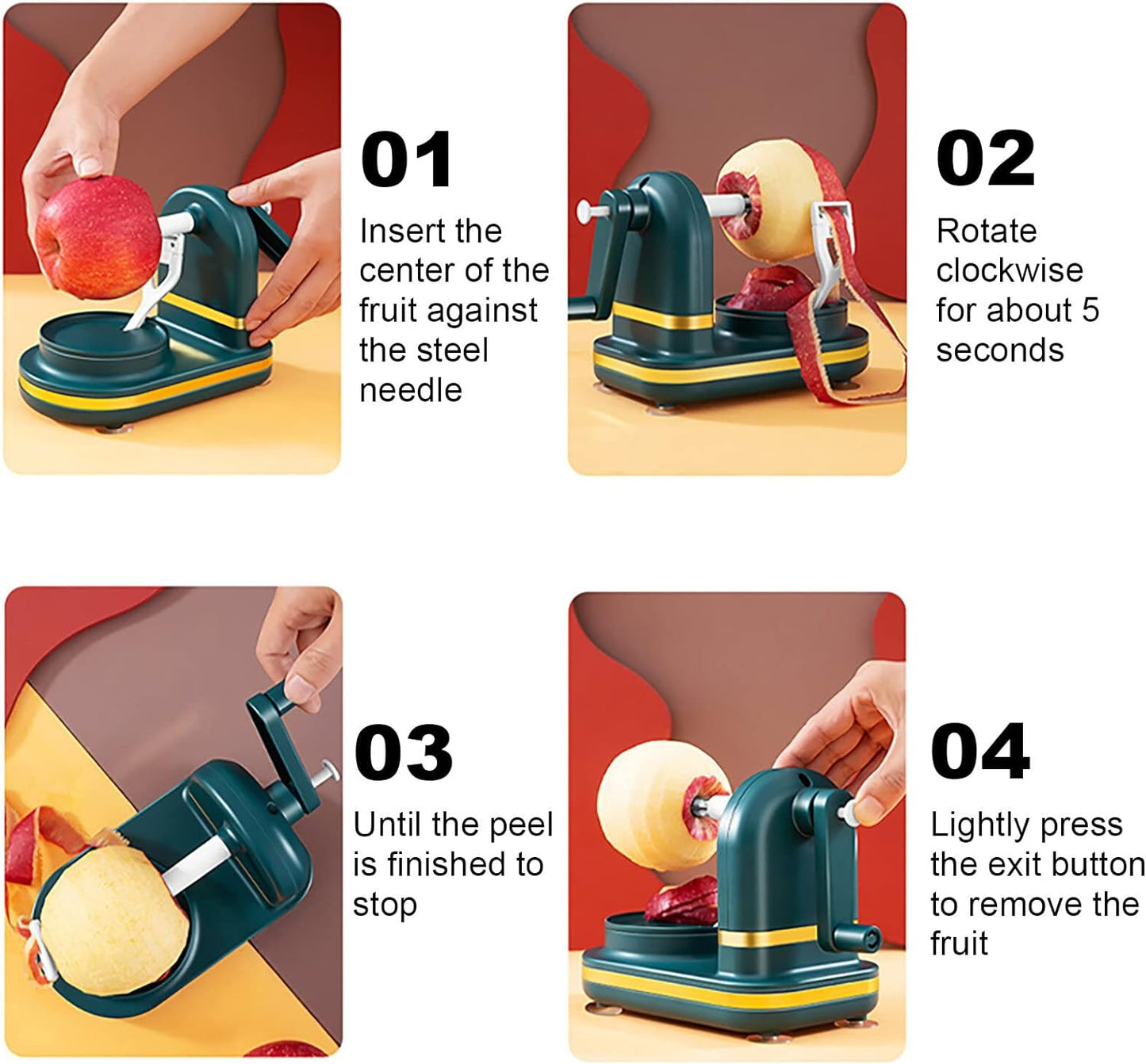 Fruit Peeler Machine – Manual Rotary Peeler