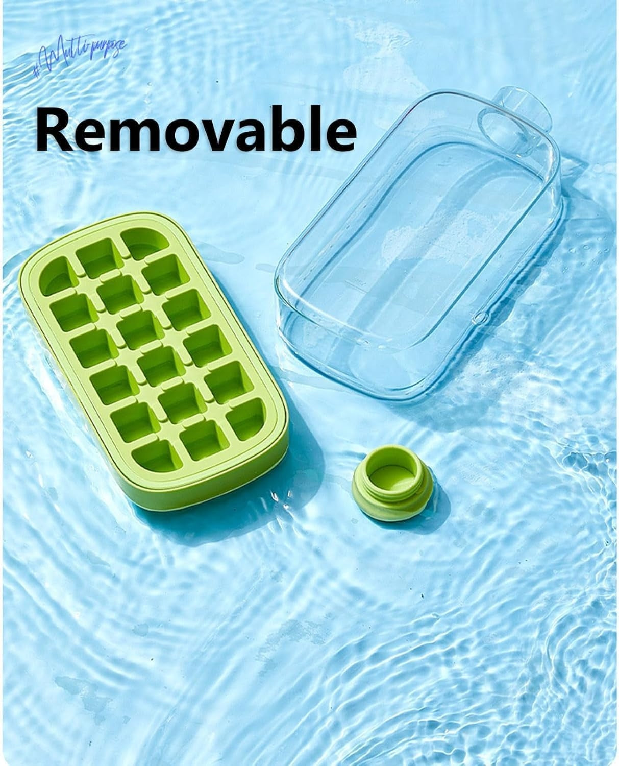 2-in-1 Ice Cube Water Bottle with Tray – Portable Ice Maker