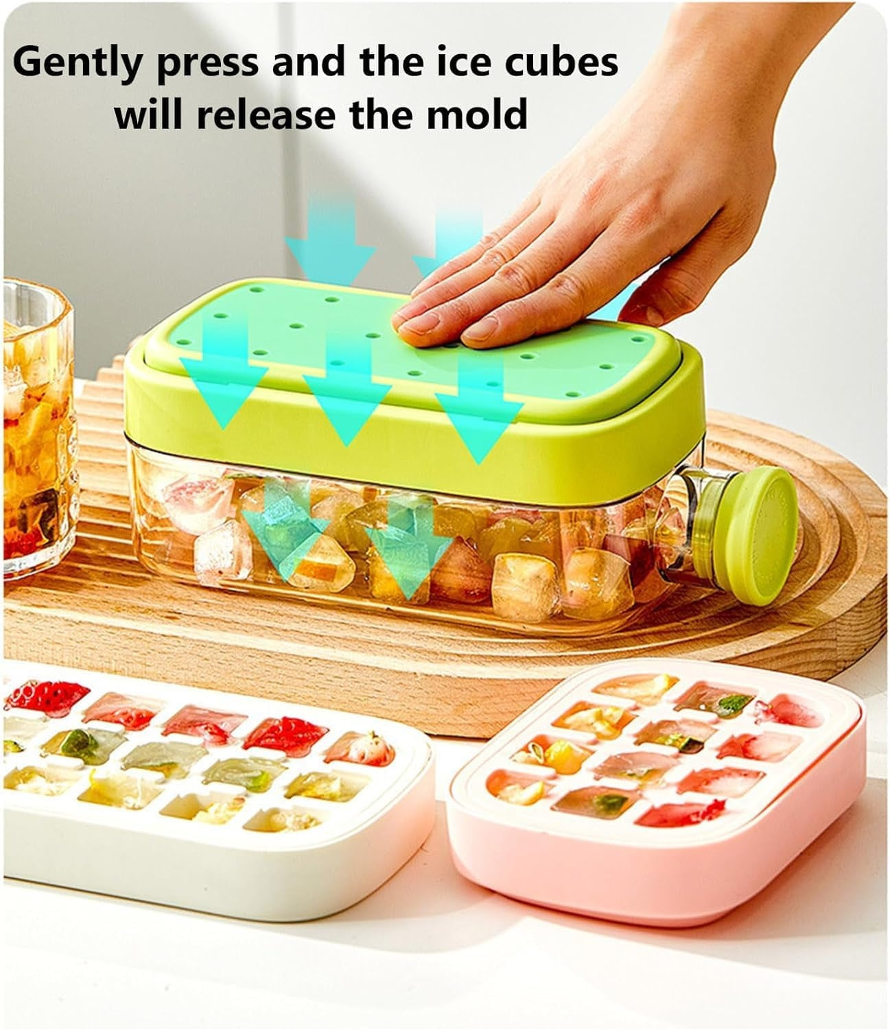 2-in-1 Ice Cube Water Bottle with Tray – Portable Ice Maker