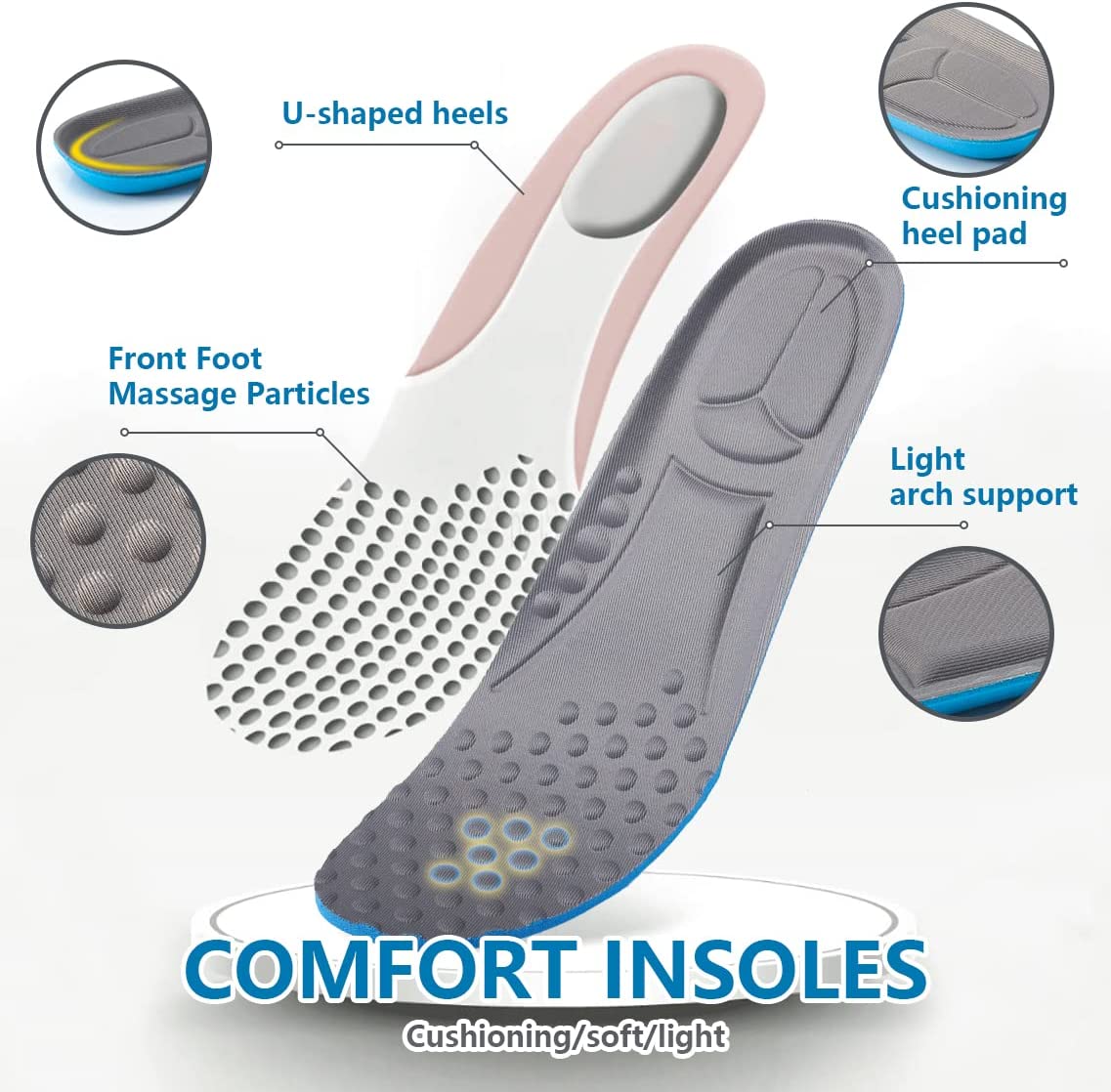Shock Absorbing Insoles – Comfortable Foot Cushion