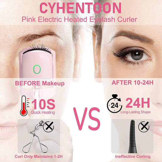 USB Rechargeable Heated Eyelash Curler – Portable Lash Lifter