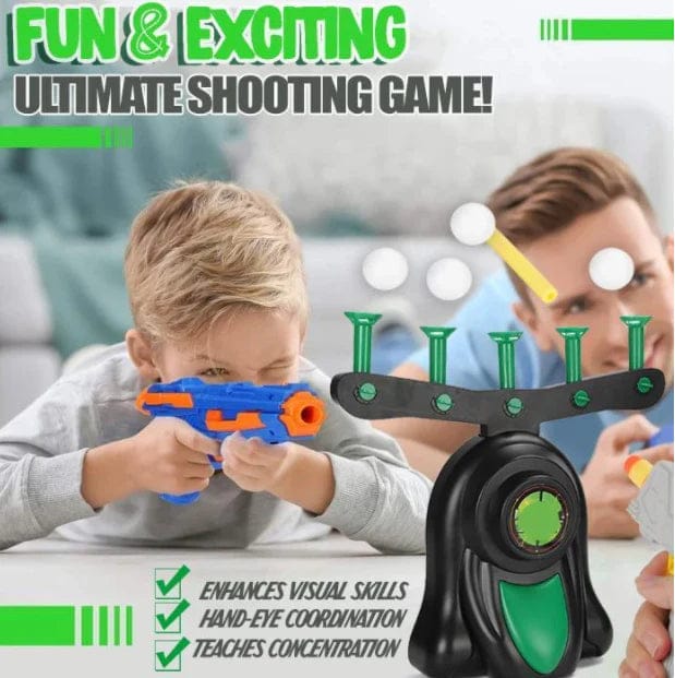 Air Hover Shot Gun Game – Floating Ball Targets, Adjustable Airflow, Hand-Eye Coordination & Indoor Family Shooting Practice Game for Kids & Adults