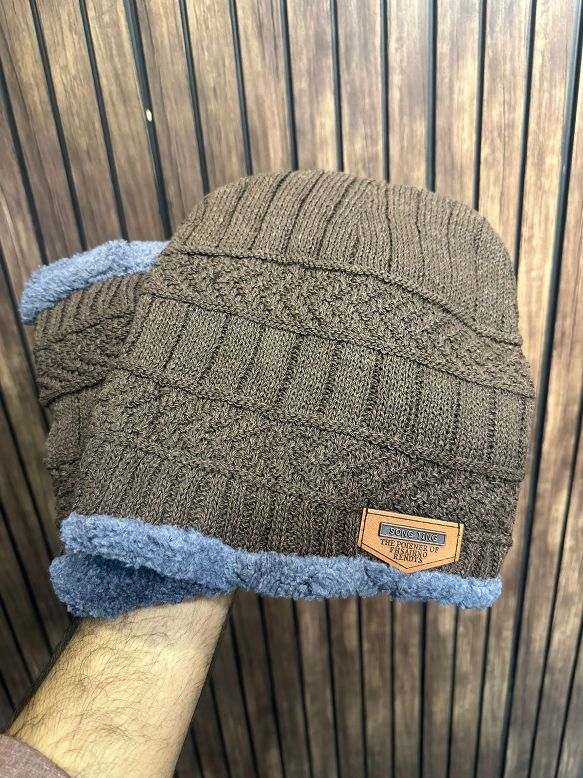 Winter Beanie Hat and Scarf Thermal Knit Hat Skull Cap Full Set-2 Piece