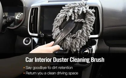 Portable Microfiber Car Duster – Compact Cleaning Brush