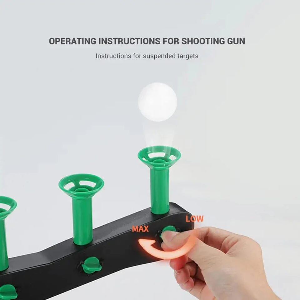 Air Hover Shot Gun Game – Floating Ball Targets, Adjustable Airflow, Hand-Eye Coordination & Indoor Family Shooting Practice Game for Kids & Adults